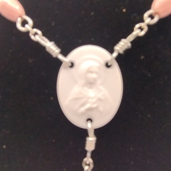 Rosary w/ Pink Beads - Picture 2 of 5